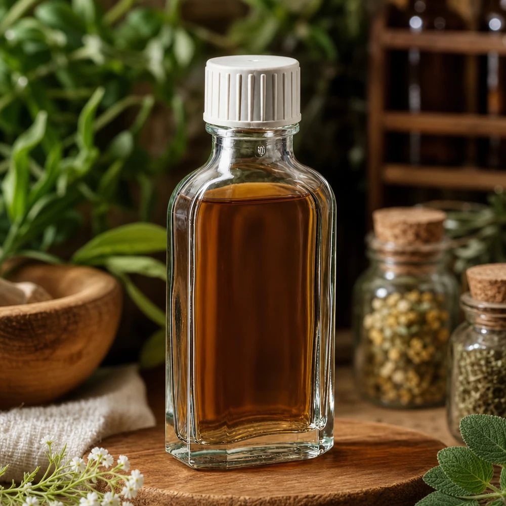 50 ml Meplat klar Schraubverschluss mit Giessring Klare Meplat Flasche 50 ml mit kindersicherem Schraubverschluss für Naturheilkunde
