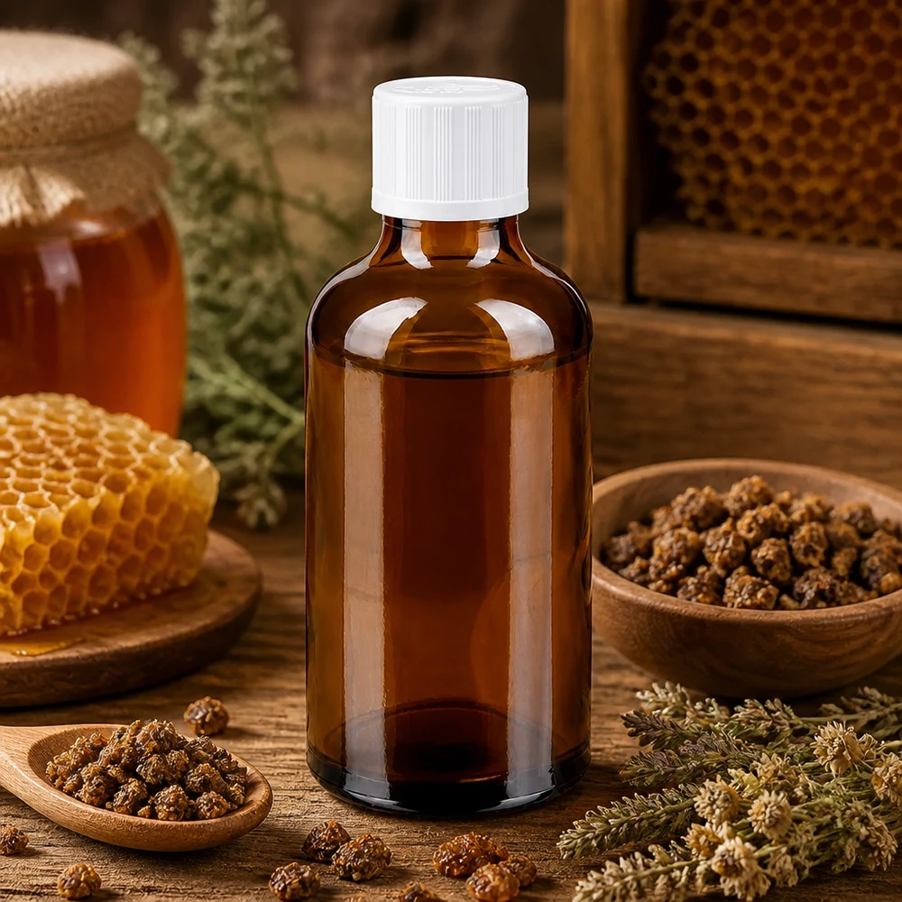 Apothekenflasche braun 50ml Schraubverschluss weiß Kindersicherung Standard Braune 50ml Apothekerfl. mit weißem KiSi-Verschluss für Naturheilkunde und Bienenprodukte