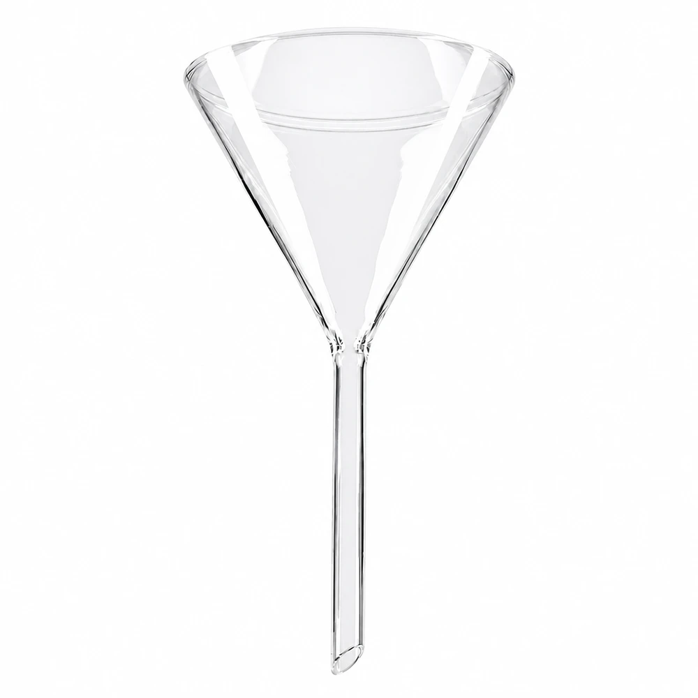 Trichter ø100mm Borosilikat Winkel 60 Kurzstil Trichter transparent Ø10cm Kurzstiel Design für einfache Handhabung beim Umfüllen
