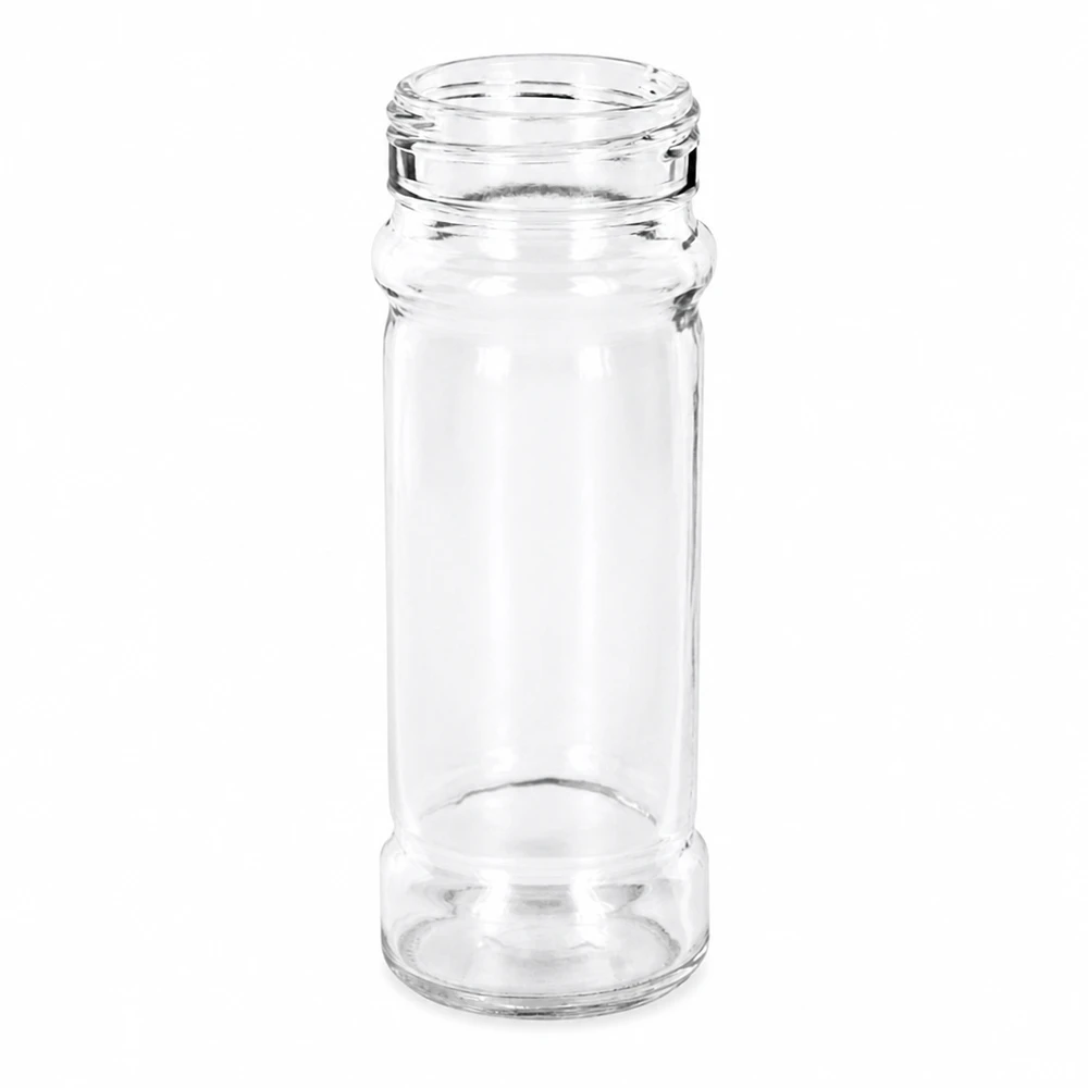 Zylindrisches Salzglas Mary mit breitem Standfuß und 41mm Gewindeöffnung 100ml