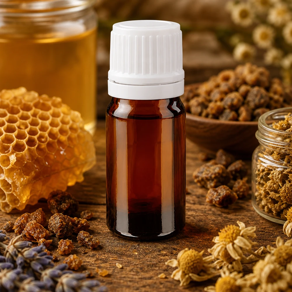 Braune 5ml Apothekerflasche mit OV Verschluss für Naturheilkunde Tinkturen und Kräuteressencen