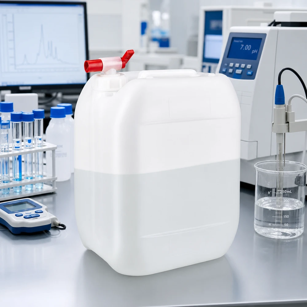 Kanister 10 Liter mit Auslaufhahn Lebensmittelechter HDPE-Kanister 10L mit rotem Zapfhahn für Chemikalien und Reinigungsmittel