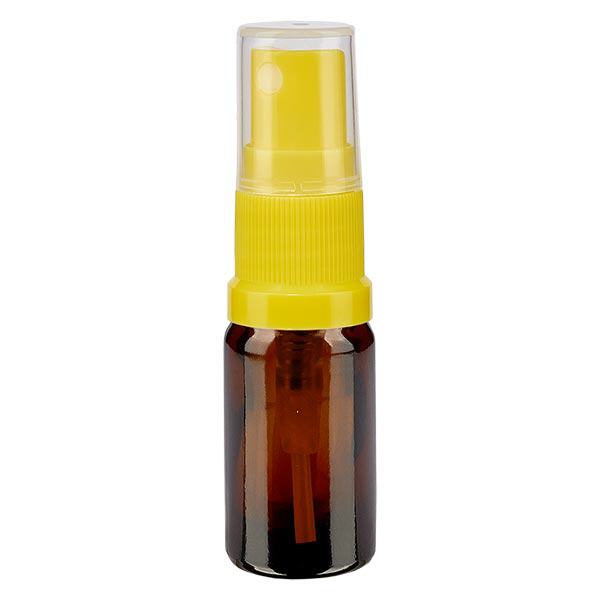 Apothekenflasche braun 5ml Sprayaufsatz gelb Apothekenflasche braun 5ml Sprayaufsatz gelb