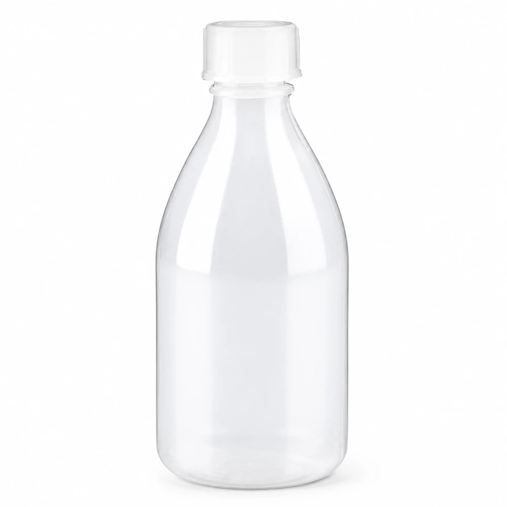 100ml Schraubflasche für chemische Proben klares Plastik mit engem Flaschenhals