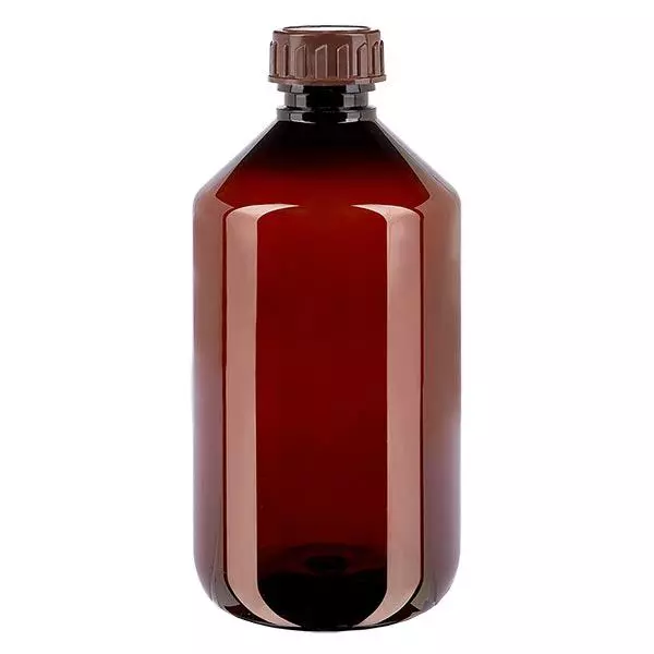 PET Flasche 500ml mit braunem Verschluss Standard PET Flasche 500ml mit braunem Verschluss Standard
