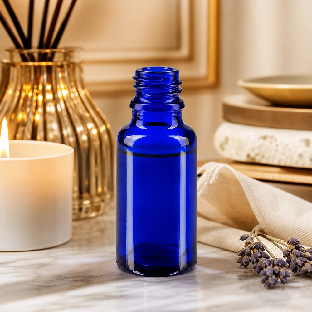 Tropfflasche 20ml DIN 18 BLAUGLAS Professionelle blaue ApoGlas Flasche 20ml mit präzisem Ausgießer für Laborbedarf