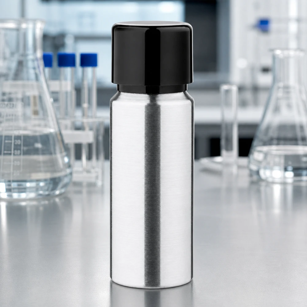 20ml geschliffene Aluflasche mit Schraubkappe Professionelle 20ml Metallflasche aus Aluminium für sterile Aufbewahrung von Flüssigkeiten