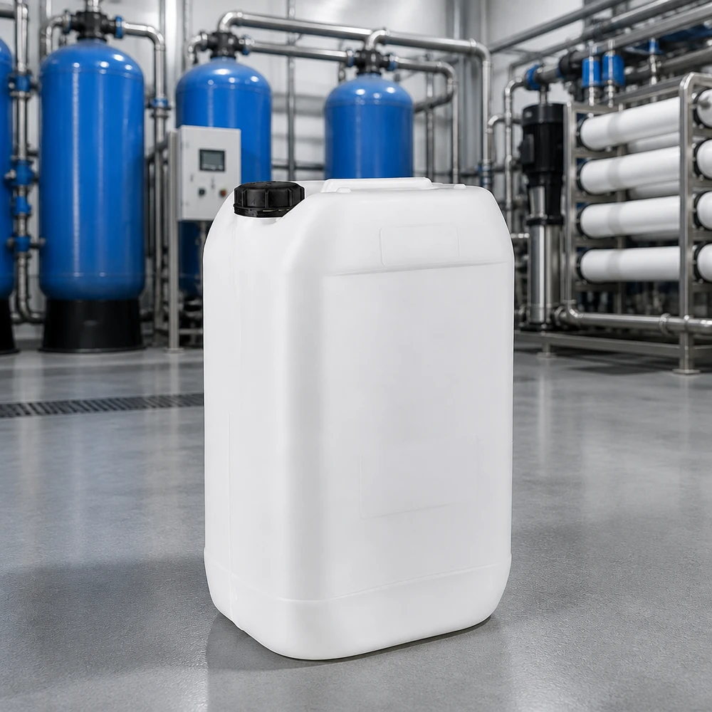 Stapelbarer 15L HDPE Kanister mit manipulationssicherem Schraubverschluss für Chemikalien