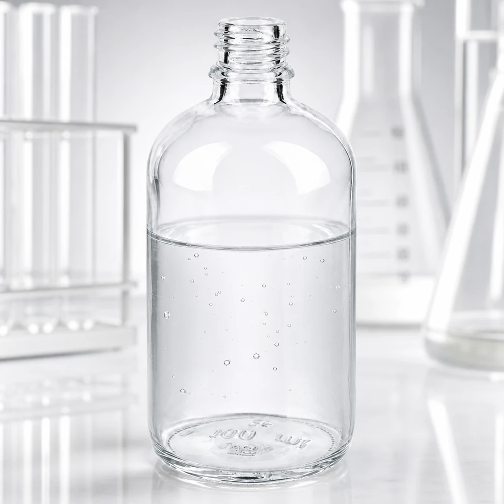 Klarglas Flasche 100ml DIN 18 ApoGlas 100ml Apothekerflasche mit klassischem Design für professionelle Präsentation