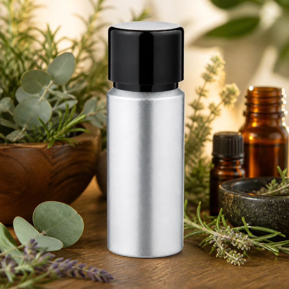 20ml gebeizte Aluflasche mit Schraubkappe Kompakte gebeizte Aluflasche 20ml - optimaler Schutz vor Licht und Oxidation