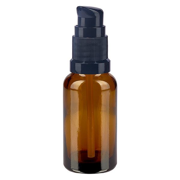 Apothekenflasche braun 20ml PumpVerschluss schwarz Standard Apothekenflasche braun 20ml PumpVerschluss schwarz Standard
