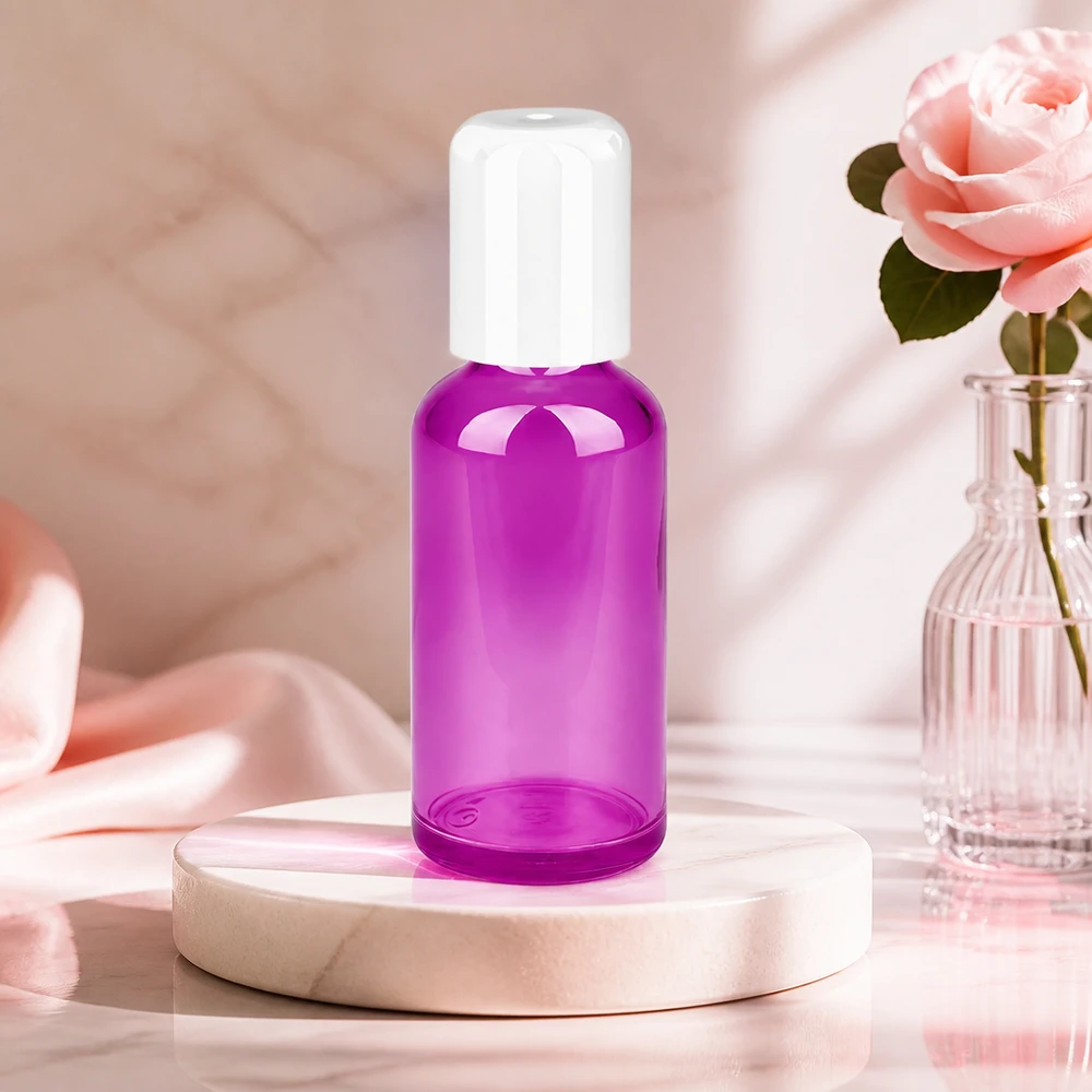 50ml Roll-On Flasche weiss Standard PurpleLine UT18/50 Kompakte 50ml Roll-On Flasche in Violett perfekt für kleine Mengen und Reisegrössen