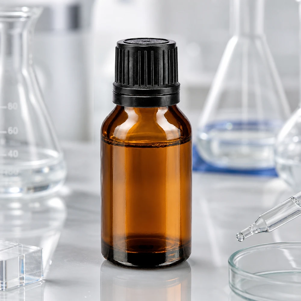 UV-Schutz Apothekerflasche braun 15ml mit Originalverschluss für Chemikalien und Reagenzien