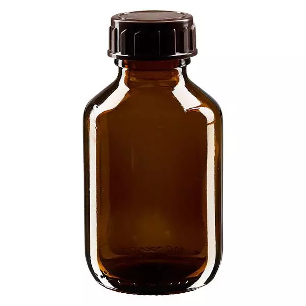 100ml Medizinflasche braun, mit Verschluss braun ApoGlas 100ml Medizinflasche braun, mit Verschluss braun ApoGlas