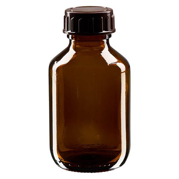 100ml Medizinflasche braun, mit Verschluss braun ApoGlas 100ml Medizinflasche braun, mit Verschluss braun ApoGlas
