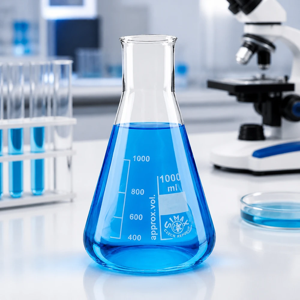 Erlenmeyerkolben 200ml Weithals hitzebeständig für Erhitzungsversuche und Reaktionen