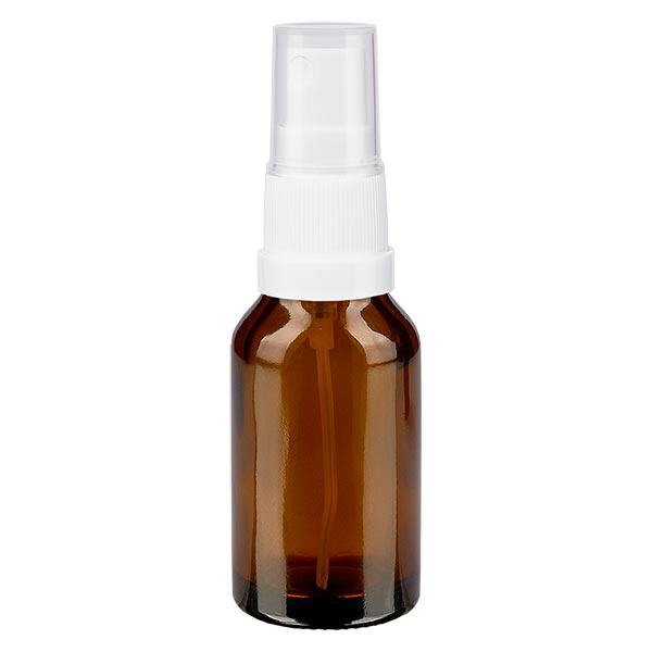Apothekenflasche braun 30ml Sprayaufsatz weiß Apothekenflasche braun 30ml Sprayaufsatz weiß
