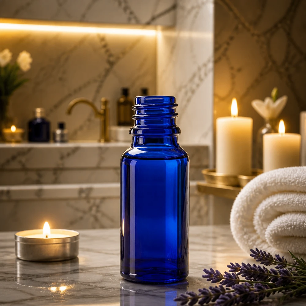 Tropfflasche 10ml DIN 18 BLAUGLAS Handliche ApoGlas Flasche 10ml in elegantem Kobaltblau für den professionellen Einsatz