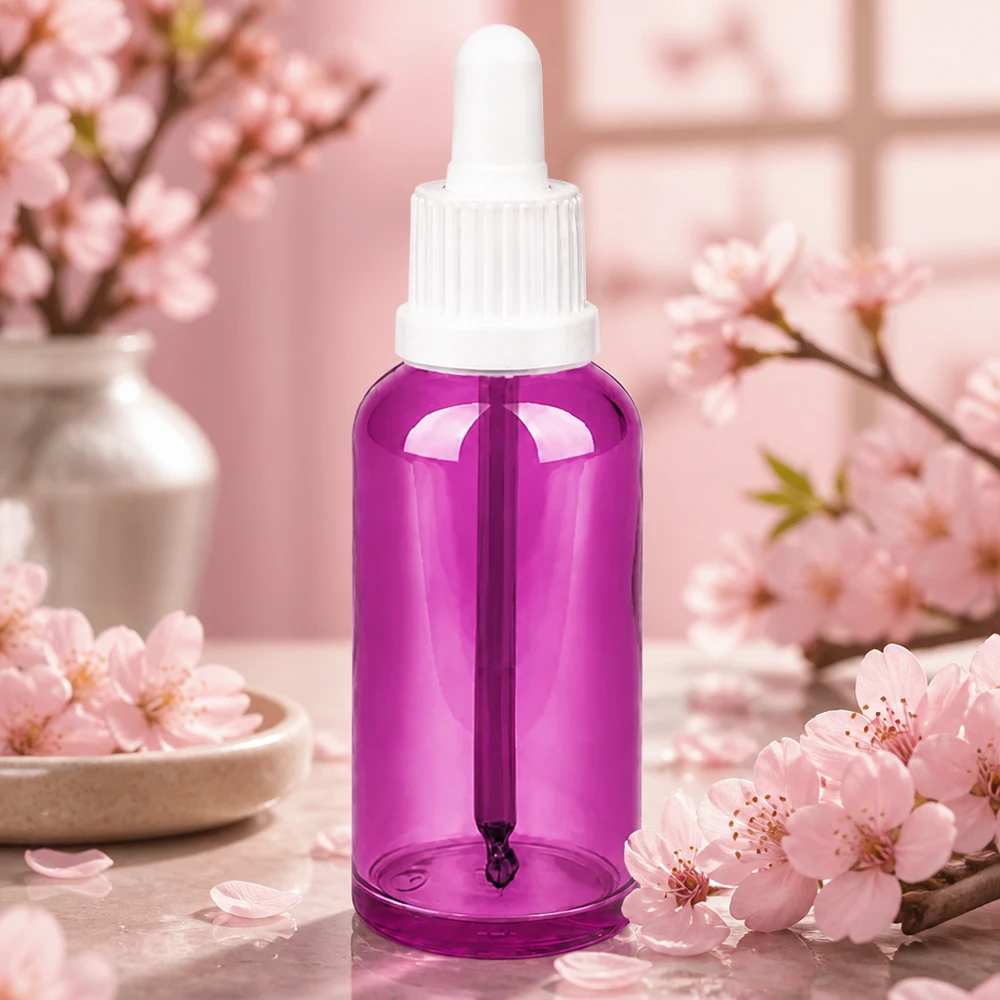 50ml Pipettenflasche weiss Originalität Schraubverschlusserschluss PurpleLine UT18/50 Hochwertige 50ml Flasche mit Pipettenaufsatz perfekt für Aromatherapie und Wellness
