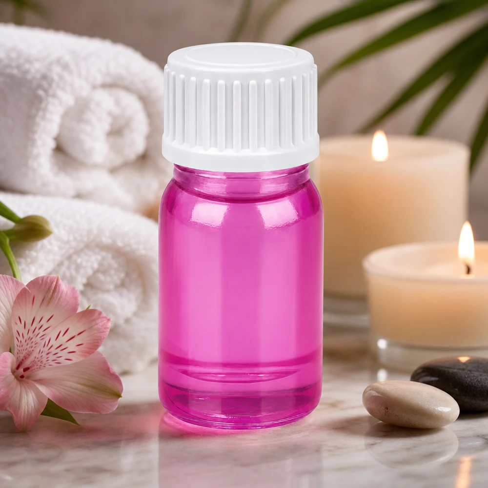 5ml (Globuli)Flasche 3mm Giessring weiß Standard PurpleLine UT18/5 5ml Glasflasche PurpleLine mit kindersicherem Verschluss für sichere Aufbewahrung von Essenzen