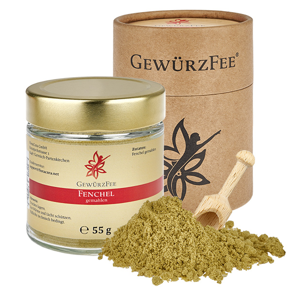 Fenchel gemahlen im Schraubglas Gewürzfee
