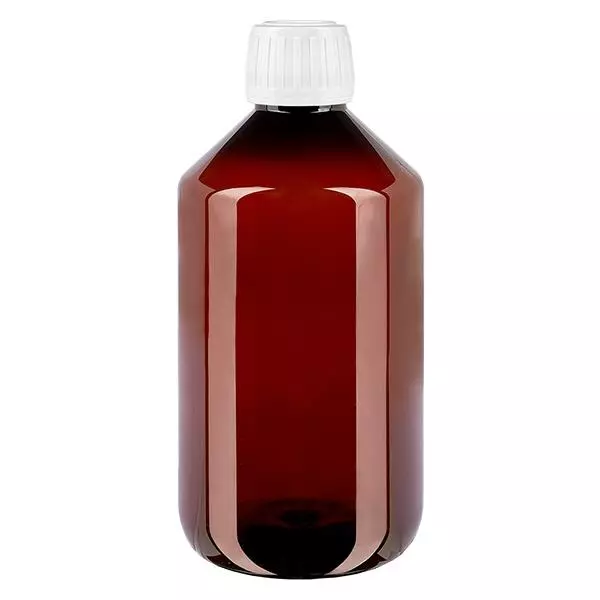 PET Flasche 500ml mit weißem Standard Originalitätsverschluss PET Flasche 500ml mit weißem Standard Originalitätsverschluss