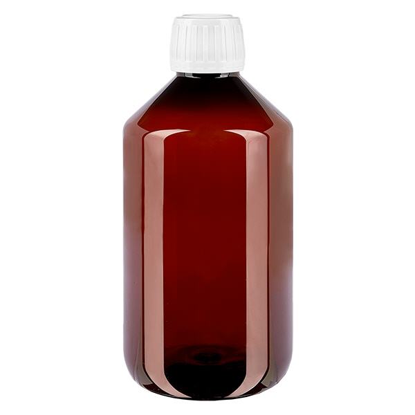 PET Flasche 500ml mit weißem Standard Originalitätsverschluss