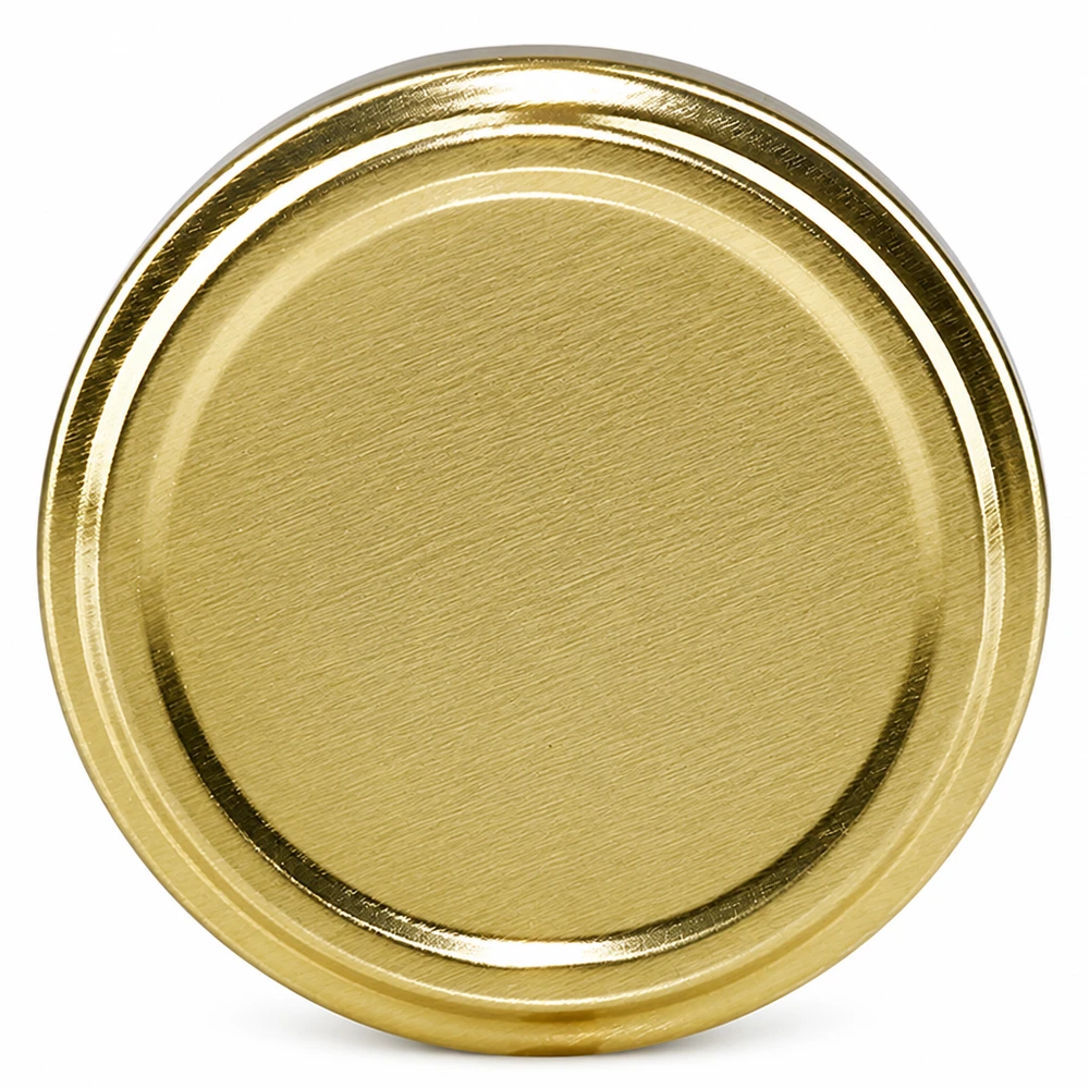 58mm BasicSeal Deckel gold (TO58) UNiTWIST Runder goldfarbener Metalldeckel 58mm BasicSeal für Twist-Off Gläser UniTwist