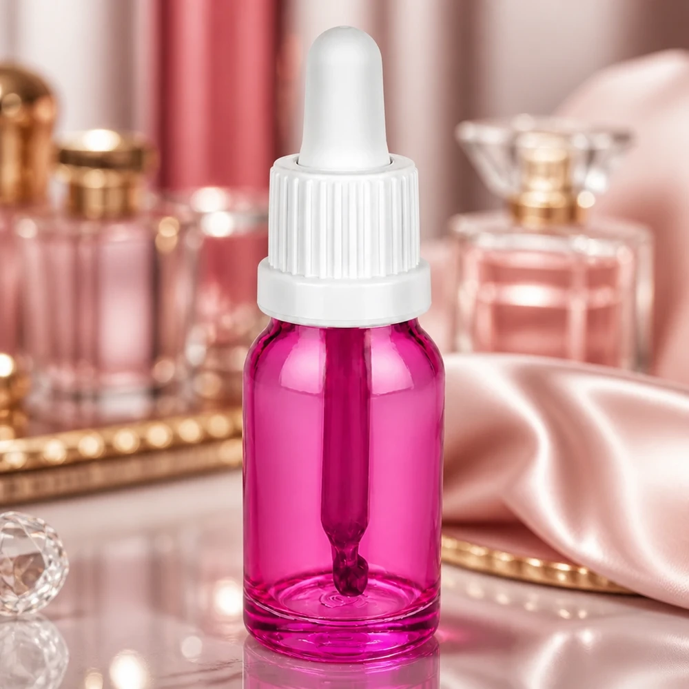 10ml Pipettenflasche weiss Originalität Schraubverschlusserschluss PurpleLine UT18/10 Stilvolle violette 10ml Flasche für Beauty-Produkte OV PurpleLine UT18/10