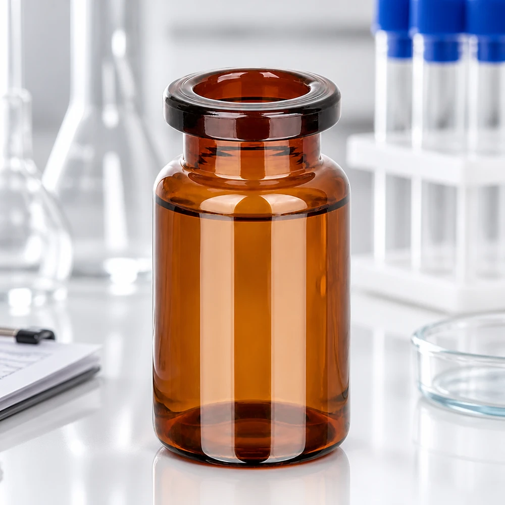 Injektionsflasche Braunglas 5ml UV-geschützte Glasflasche 5ml braun für Injektionspräparate im Labor