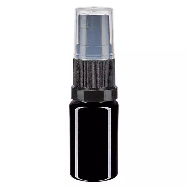 Apothekenflasche violett 5ml Sprayaufsatz schwarz