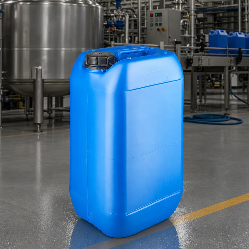 Kanister 15 Liter blau mit Schraubverschluss Originalitätsverschluss Robuster 15 Liter Kunststoffkanister blau mit OV-Deckel für Chemikalien und Reinigungsmittel