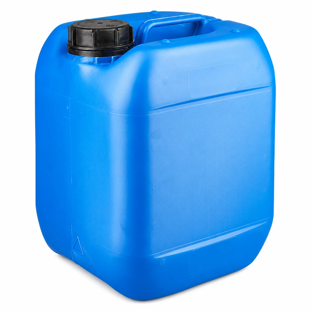 Rechteckiger HDPE Kunister 5L in Blau mit auslaufsicherem Schraubdeckel OV