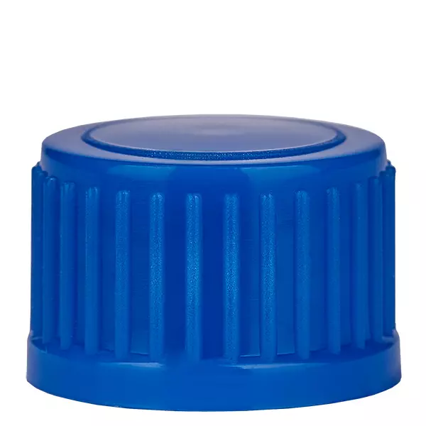 Schraubverschluss, blau, DIN18, Standard