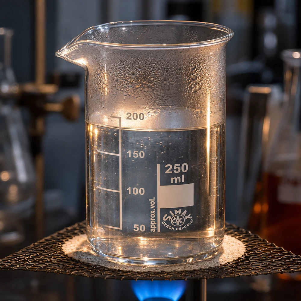 Becherglas 250ml Borosilikatglas, hohe Form Borosilikatglas Becherglas 250ml hohe Form direkt beflammbar auf Keramikdrahtnetz