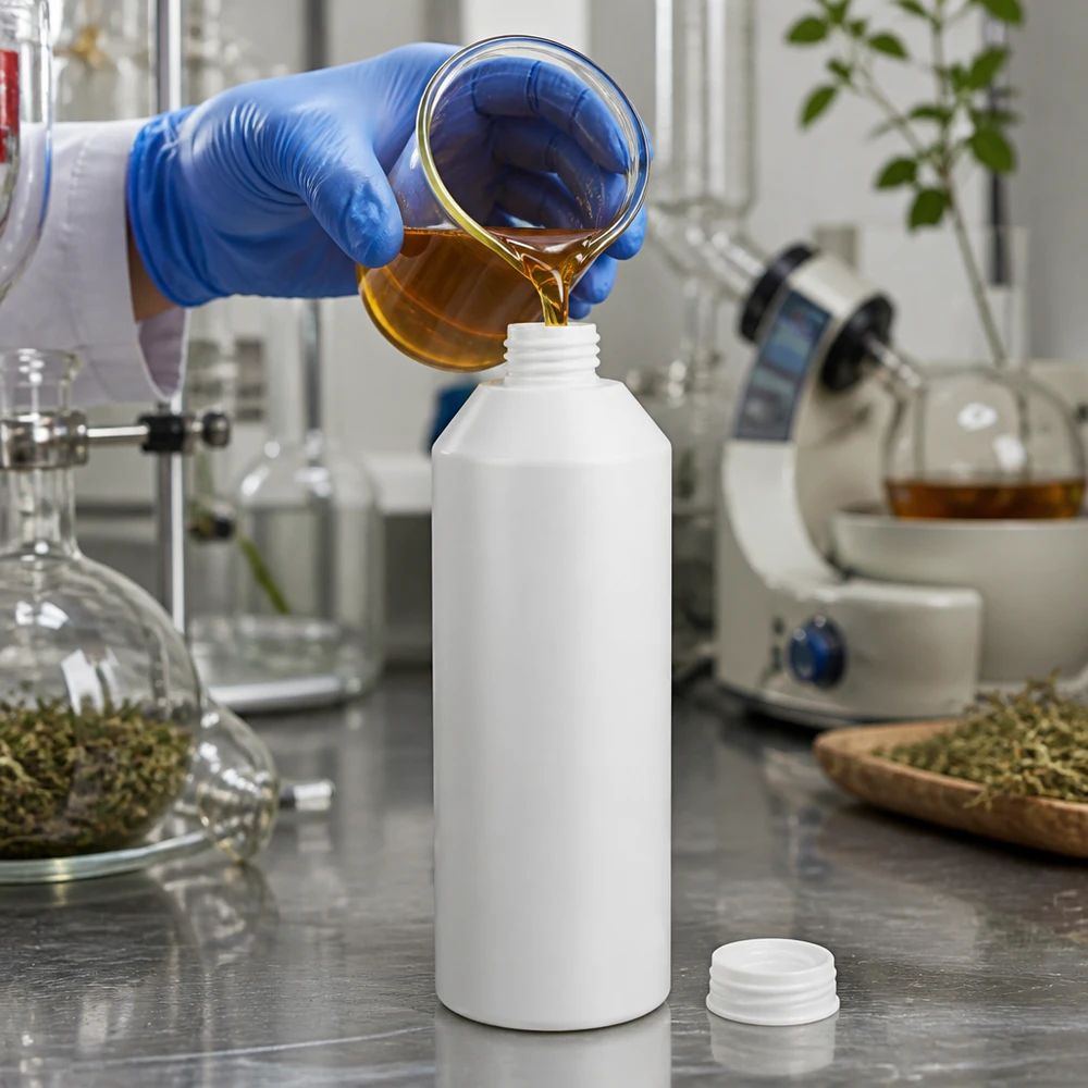 Robuste Kunststoffflasche 250ml weiß ohne Deckel ideal für Laborabfüllung von Tinkturen