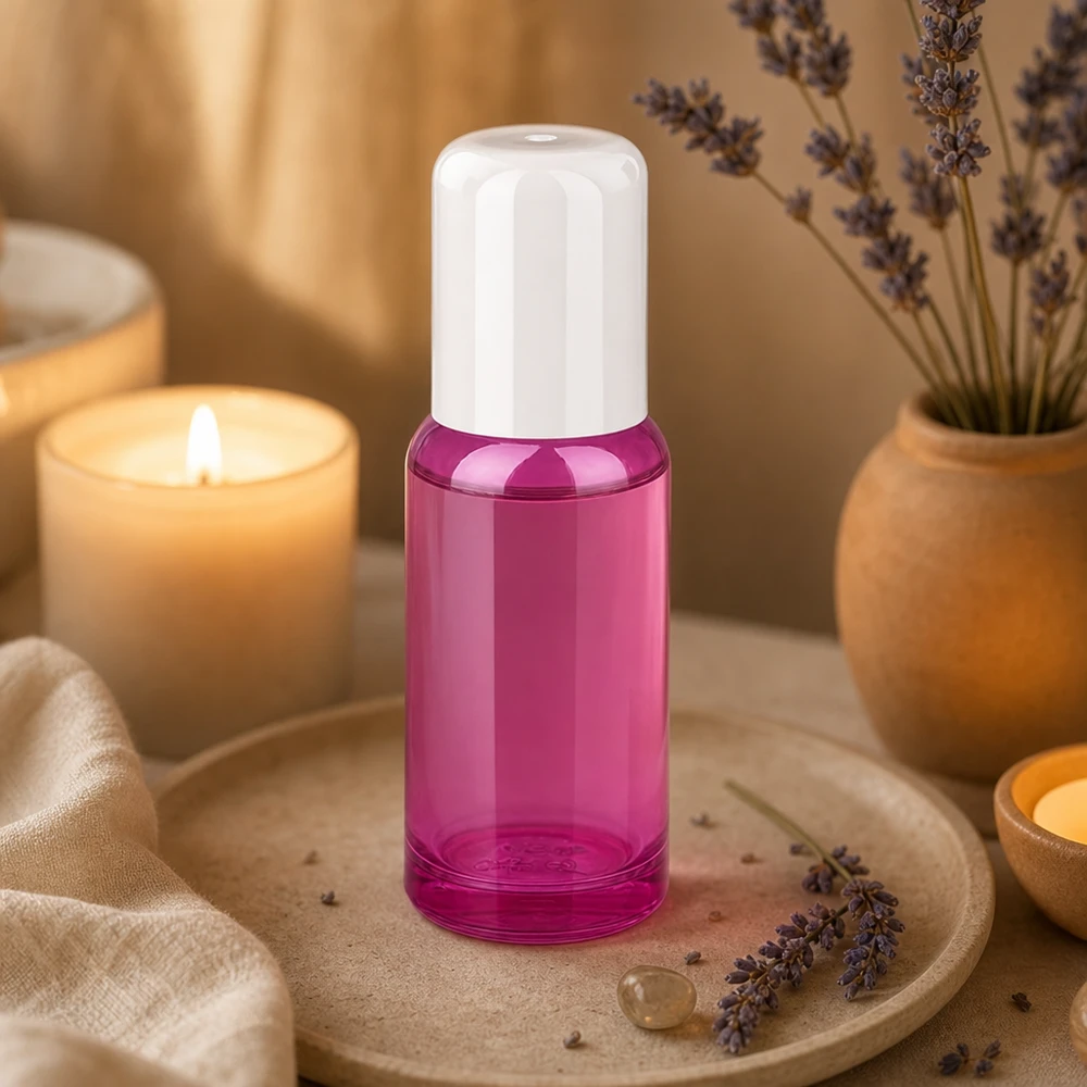 20ml Roll-On Flasche weiss Standard PurpleLine UT18/20 Kleine 20ml Roll-On Flasche in Purple-Optik perfekt für DIY-Kosmetik und ätherische Öle