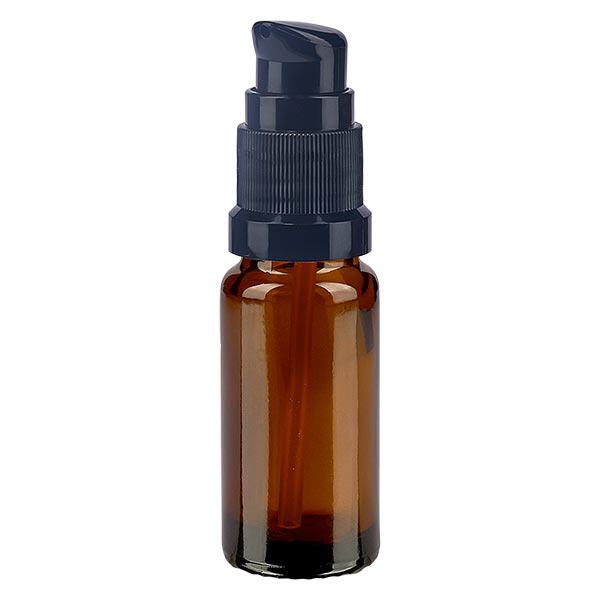 Apothekenflasche braun 10ml PumpVerschluss schwarz Standard Apothekenflasche braun 10ml PumpVerschluss schwarz Standard