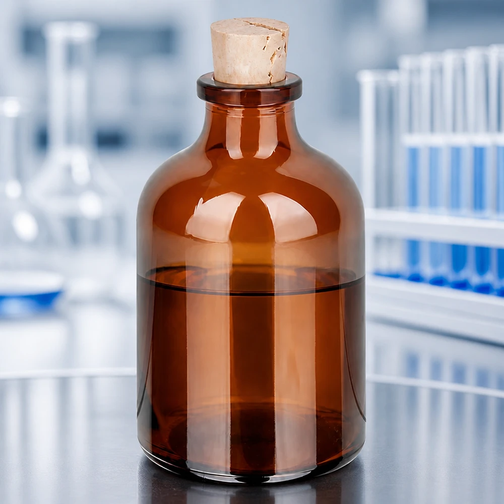 UV-Schutz Vorratsflasche 50ml Braunglas mit Naturkorken für ätherische Öle und Tinkturen