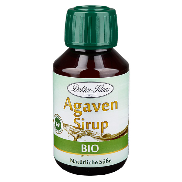 100ml Bio-Agavendicksaft in brauner PET-Flasche, ca. 130g