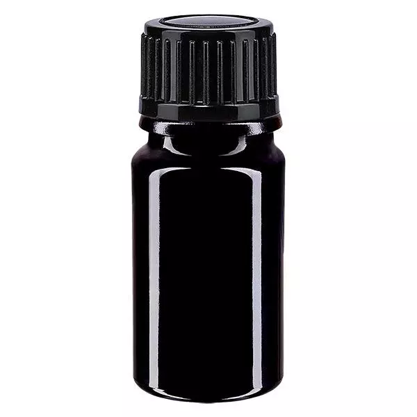 Apothekenflasche violett 5ml Schraubverschluss schwarz Standard Apothekenflasche violett 5ml Schraubverschluss schwarz Standard