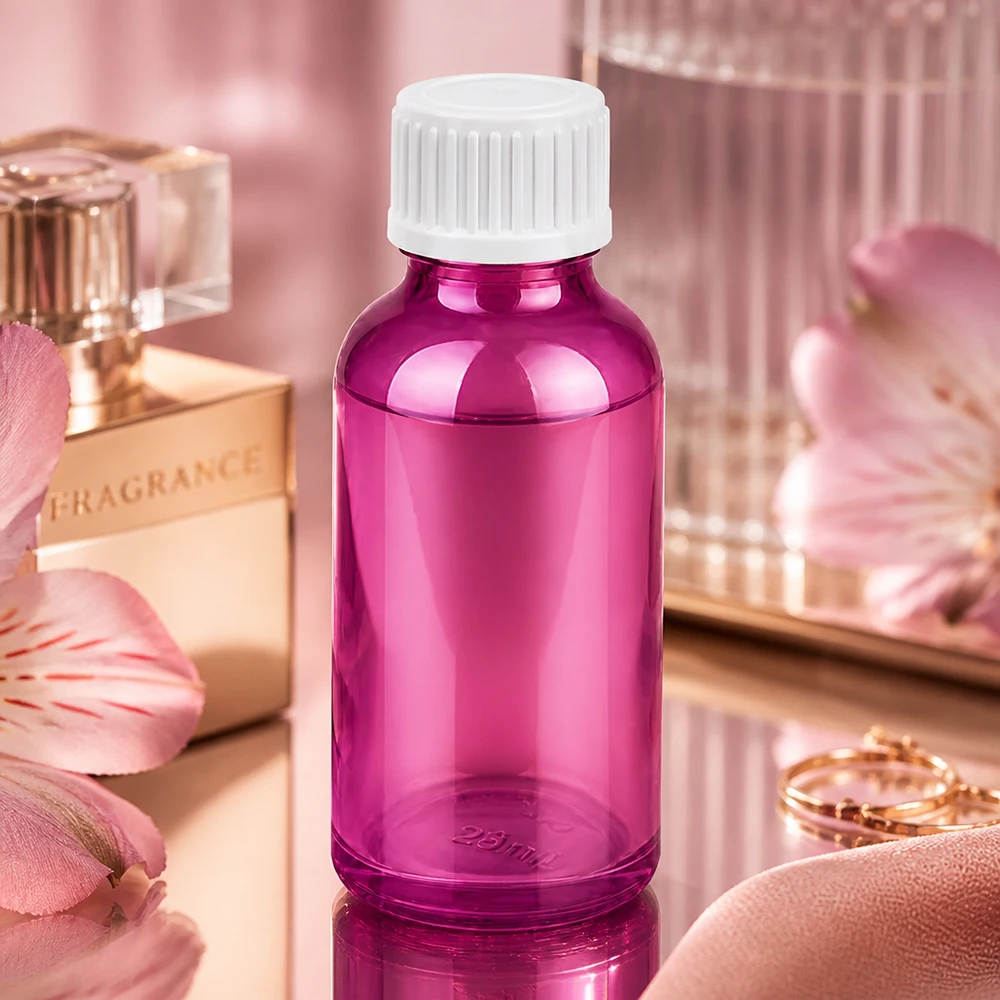 30ml Tropfflasche 0.9mm weiss Standard PurpleLine. UT18/30 30ml Violette Flasche mit STD Gewinde UT18/30 für universelle Kompatibilität
