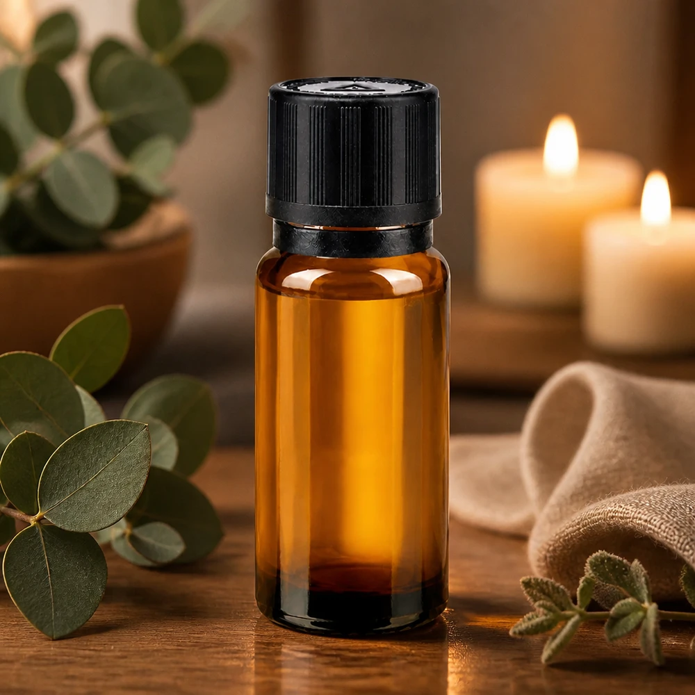 Kleine Braunglasflasche 10ml mit schwarzem Schraubverschluss und Originalitätssicherung
