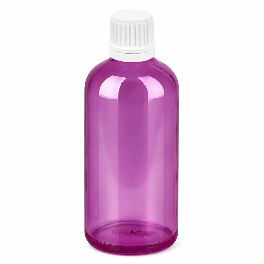 100ml Tropfflasche 0.7mm weiss Originalität Schraubverschlusserschluss PurpleLine UT18/100 Präzise 100ml Dosierflasche mit 0,7mm Tropföffnung ideal für Aromatherapie und Kosmetik