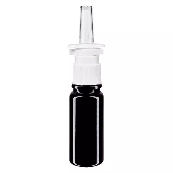 Apothekenflasche violett 10ml Nasenzerstäuber weiß Standard Apothekenflasche violett 10ml Nasenzerstäuber weiß Standard