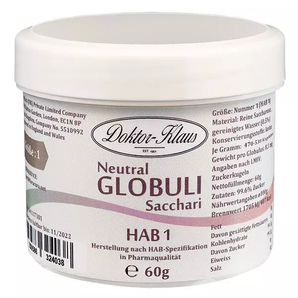 60g Neutral Globuli Gr. 1 von Doktor-Klaus