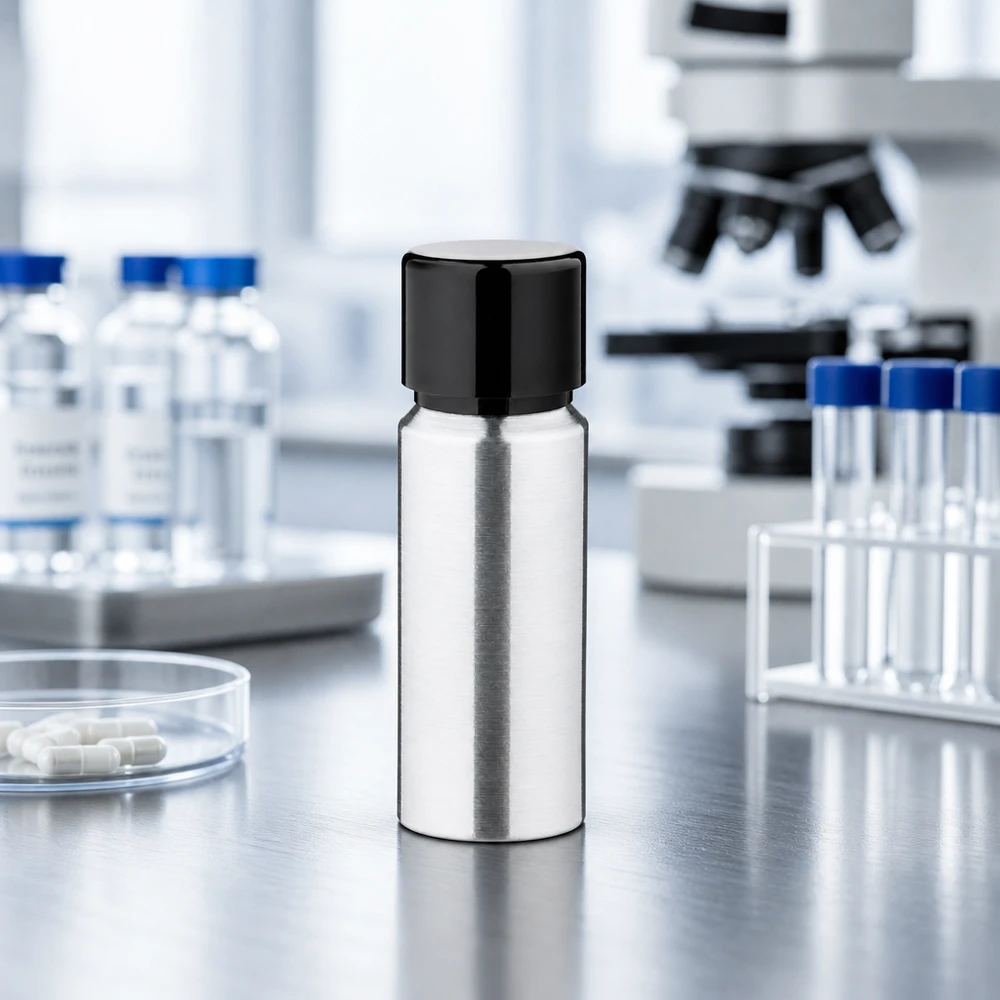 20ml geschliffene Aluflasche mit Schraubkappe Professionelle 20ml Aluminiumflasche für Laboranwendungen und wissenschaftliche Proben