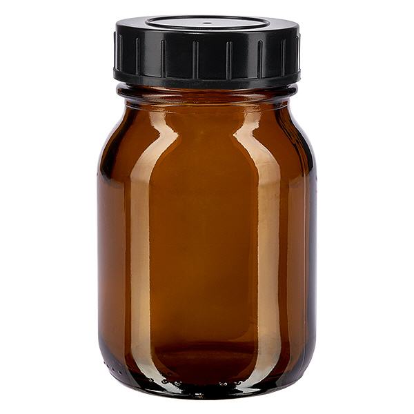 75ml Weithalsflasche Braunglas mit Schraubdeckel Kompakte 75ml Weithalsflasche aus hochwertigem Braunglas mit dichtem Verschluss