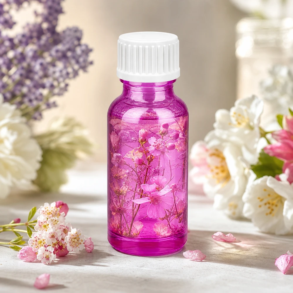 20ml (Globuli)Flasche 3mm Giessring weiß Standard PurpleLine.UT18/20 Stilvolle 20ml Violett-Glasflasche mit robustem Material für langlebige Aufbewahrung