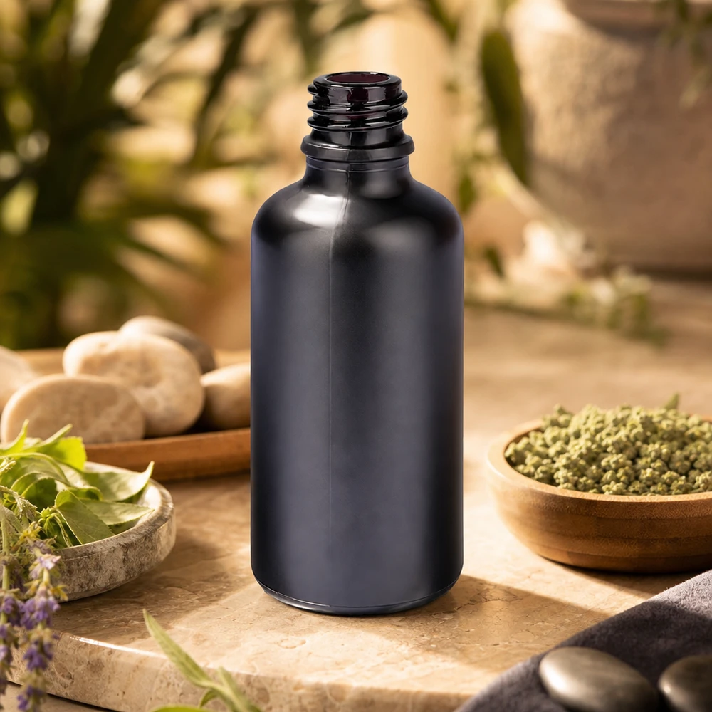 50ml Apothekerflasche BlackLine UT18/50 UNiTWIST Wiederverwendbare 50ml Apothekerflasche BlackLine UT18/50 UNiTWIST für nachhaltige Kosmetikaufbewahrung